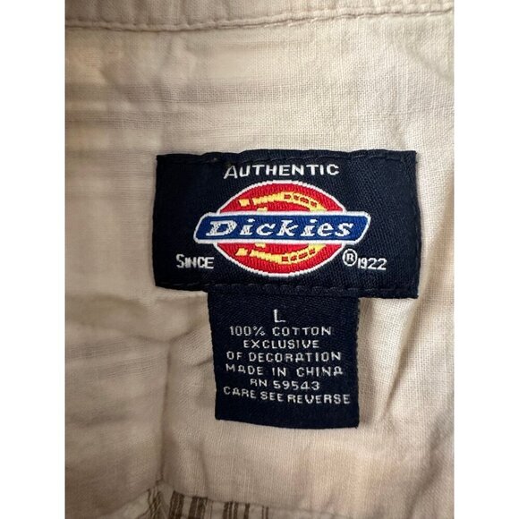 Dickies men’s size large short sleeve button-down shirt - Picture 6 of 8
